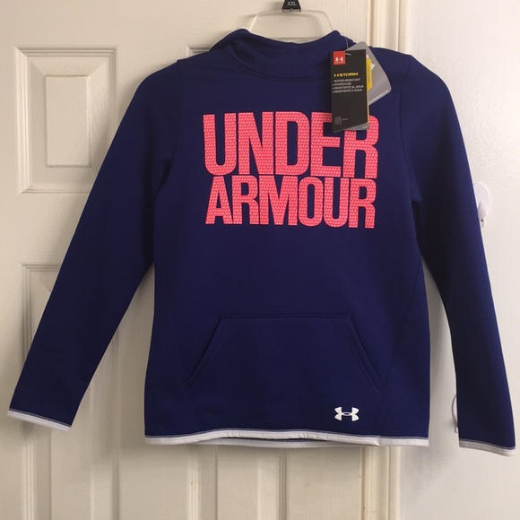 Under Armour Big Girls Fleece Youth Hoodie - Picture 3 of 8